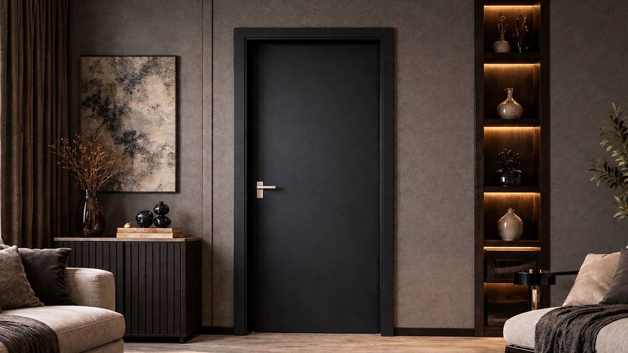 Porta Interna Preta - Linha Elegance | Scharlau Madeiras